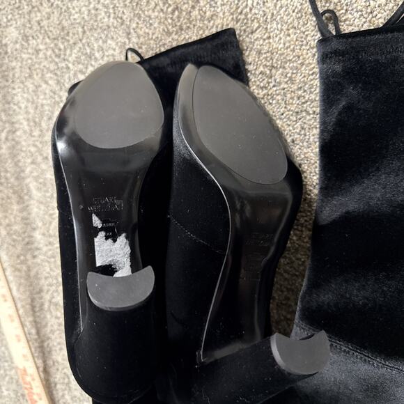 Stuart Weitzman Highland Nero Stretch Velvet Over-the-Knee Boot sz 8 New Imperf - Picture 13 of 16